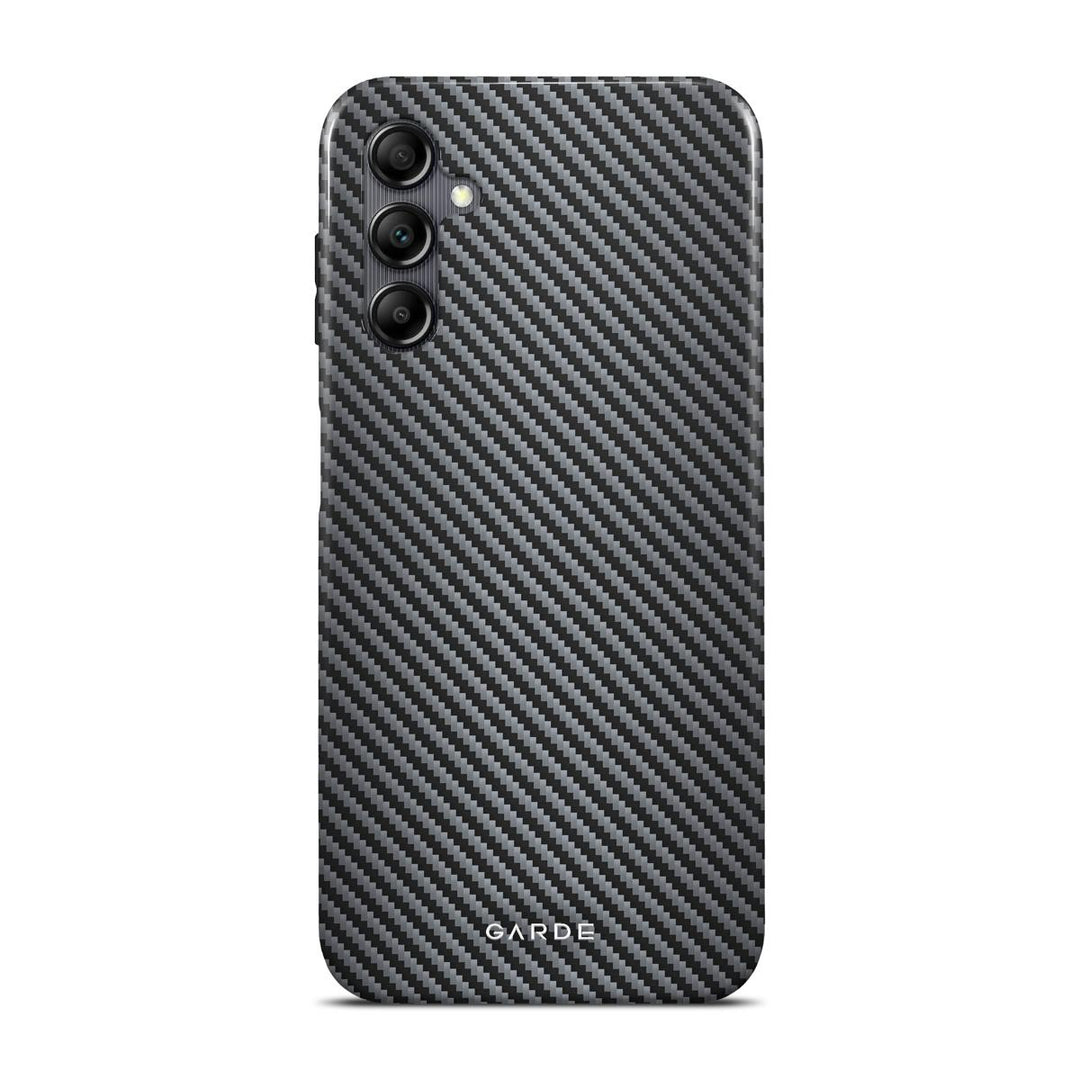 Carbon Grey Samsung A14 Back Cover - Custom Printed Phone Case by Garde