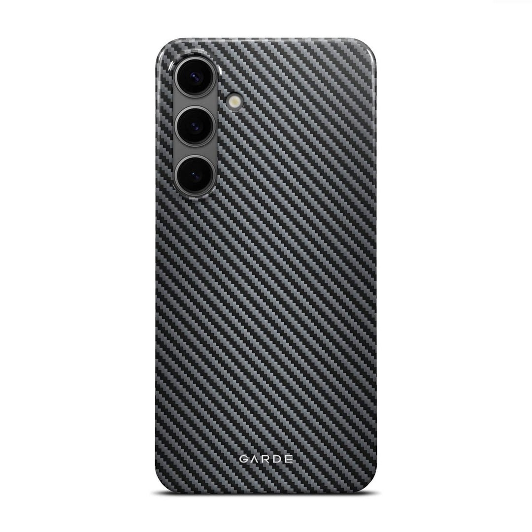 Carbon Grey Samsung S24 Plus Back Cover - Custom Printed Phone Case by Garde