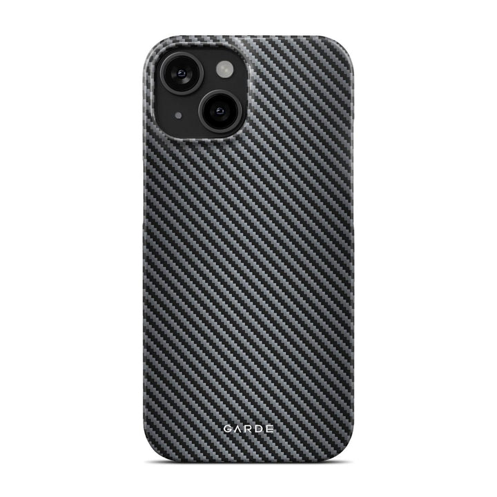 Carbon Grey iPhone 15 Back Cover - Custom Printed Phone Case by Garde
