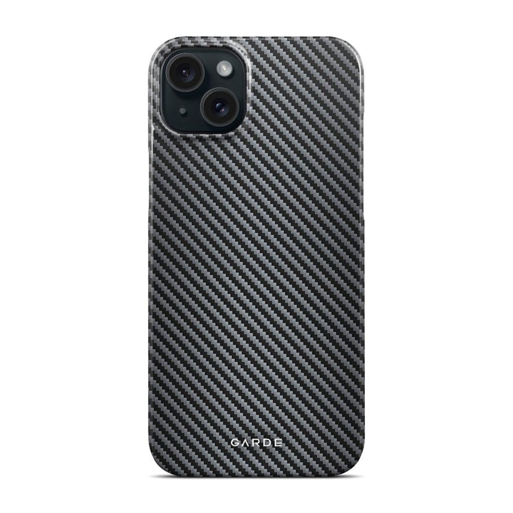Carbon Grey iPhone 15 Plus Back Cover - Custom Printed Phone Case by Garde