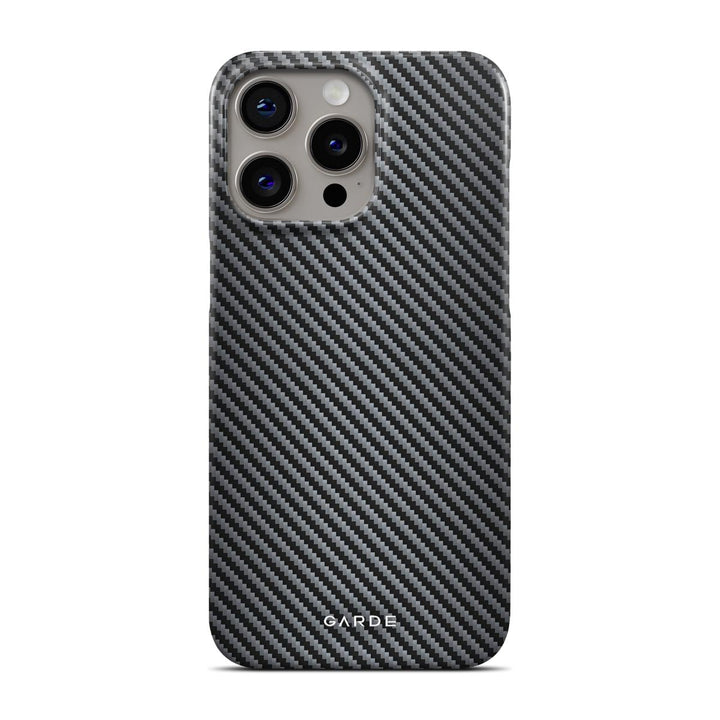Carbon Grey iPhone 15 Pro Max Back Cover - Custom Printed Phone Case by Garde