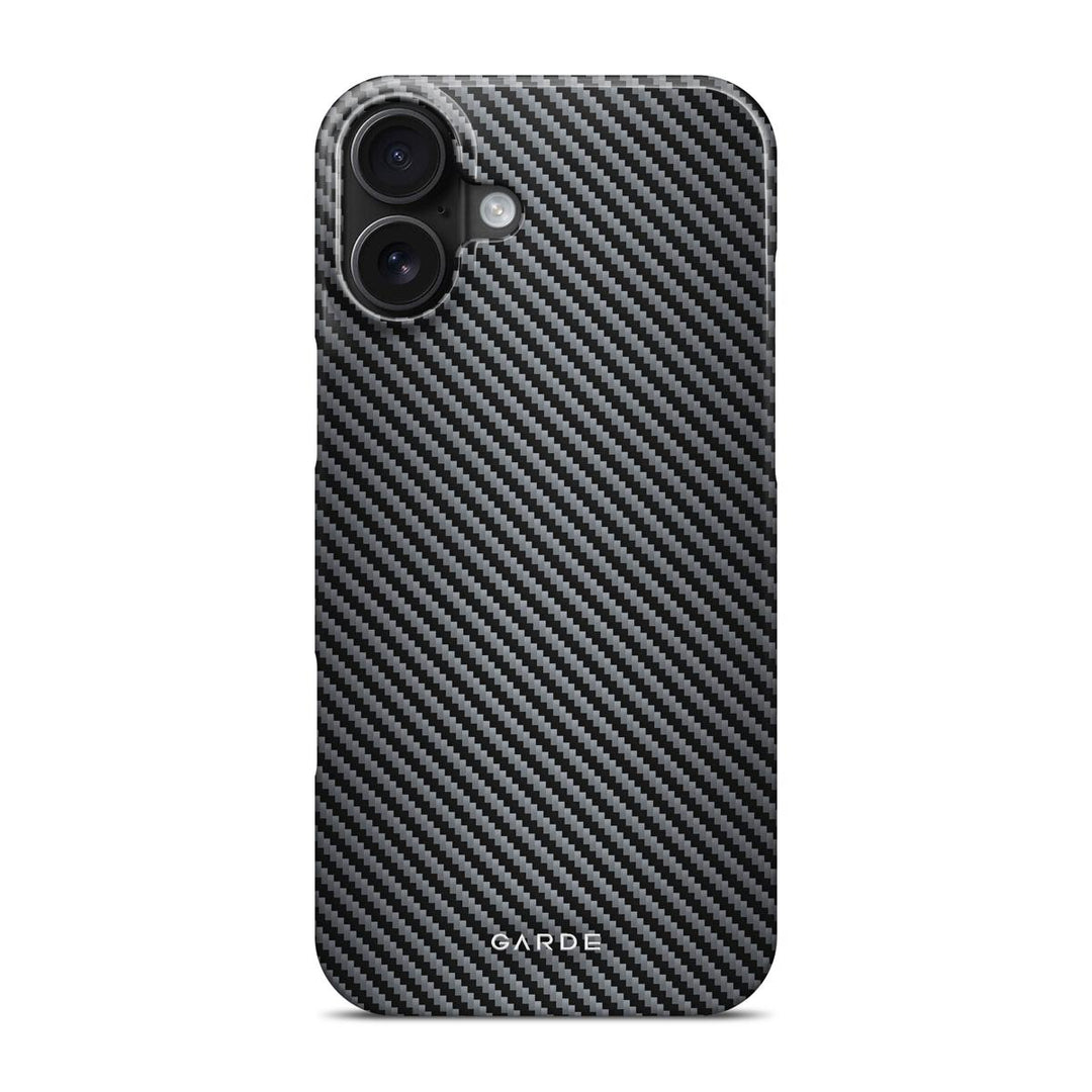 Carbon Grey iPhone 16 Plus Back Cover - Custom Printed Phone Case by Garde