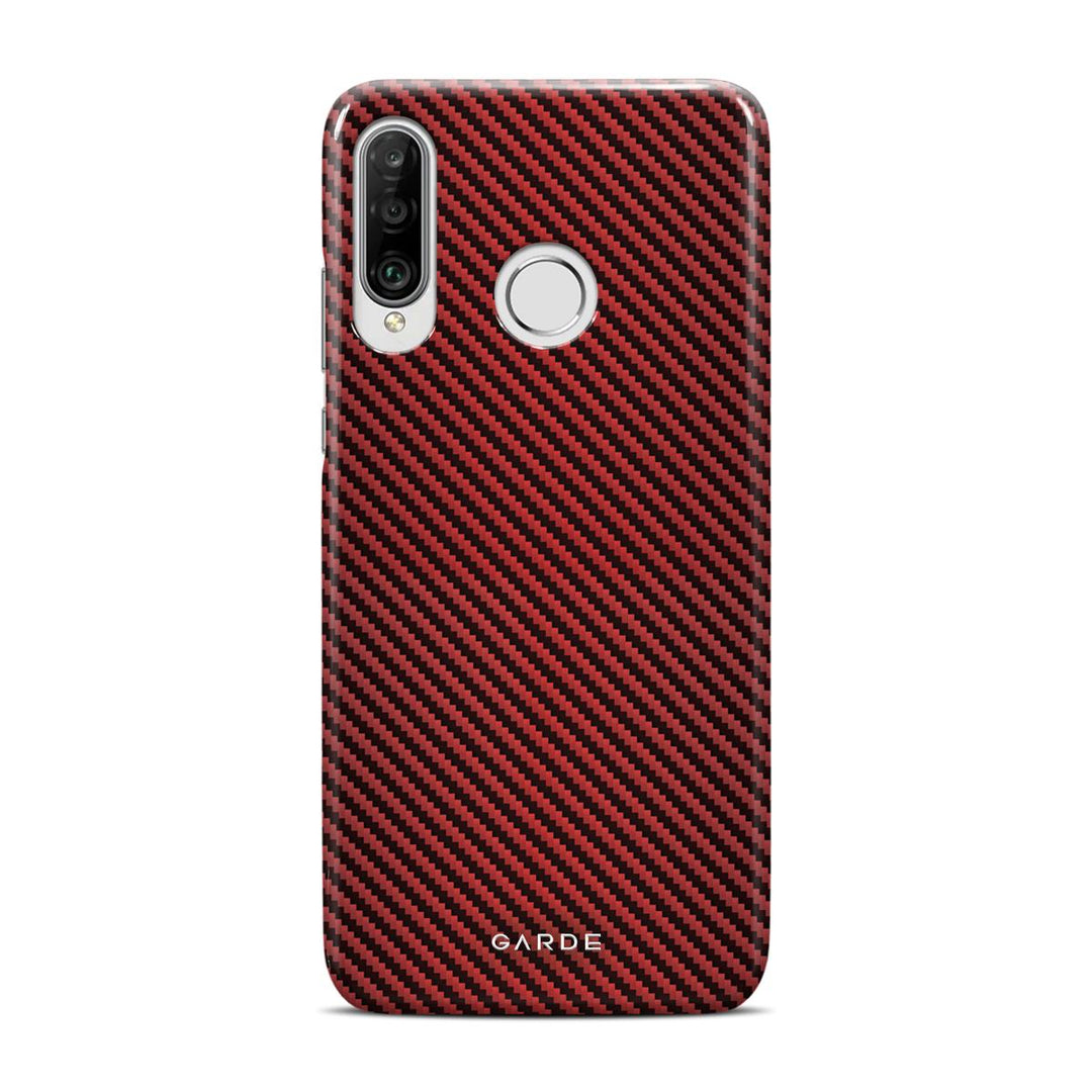 Carbon Red Huawei P30 Lite Back Cover - Custom Printed Phone Case by Garde