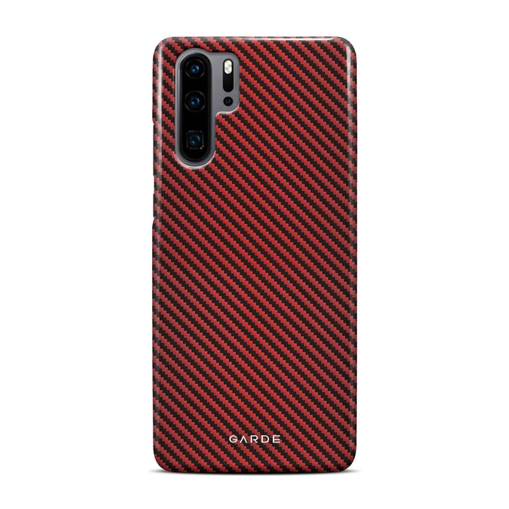 Carbon Red Huawei P30 Pro Back Cover - Custom Printed Phone Case by Garde
