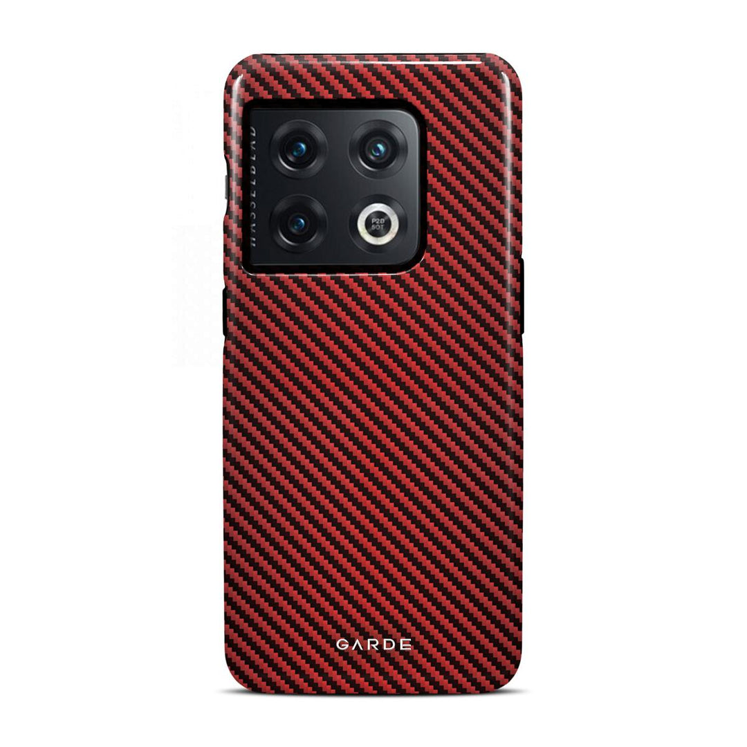 Carbon Red OnePlus 10 Pro Back Cover - Custom Printed Phone Case by Garde