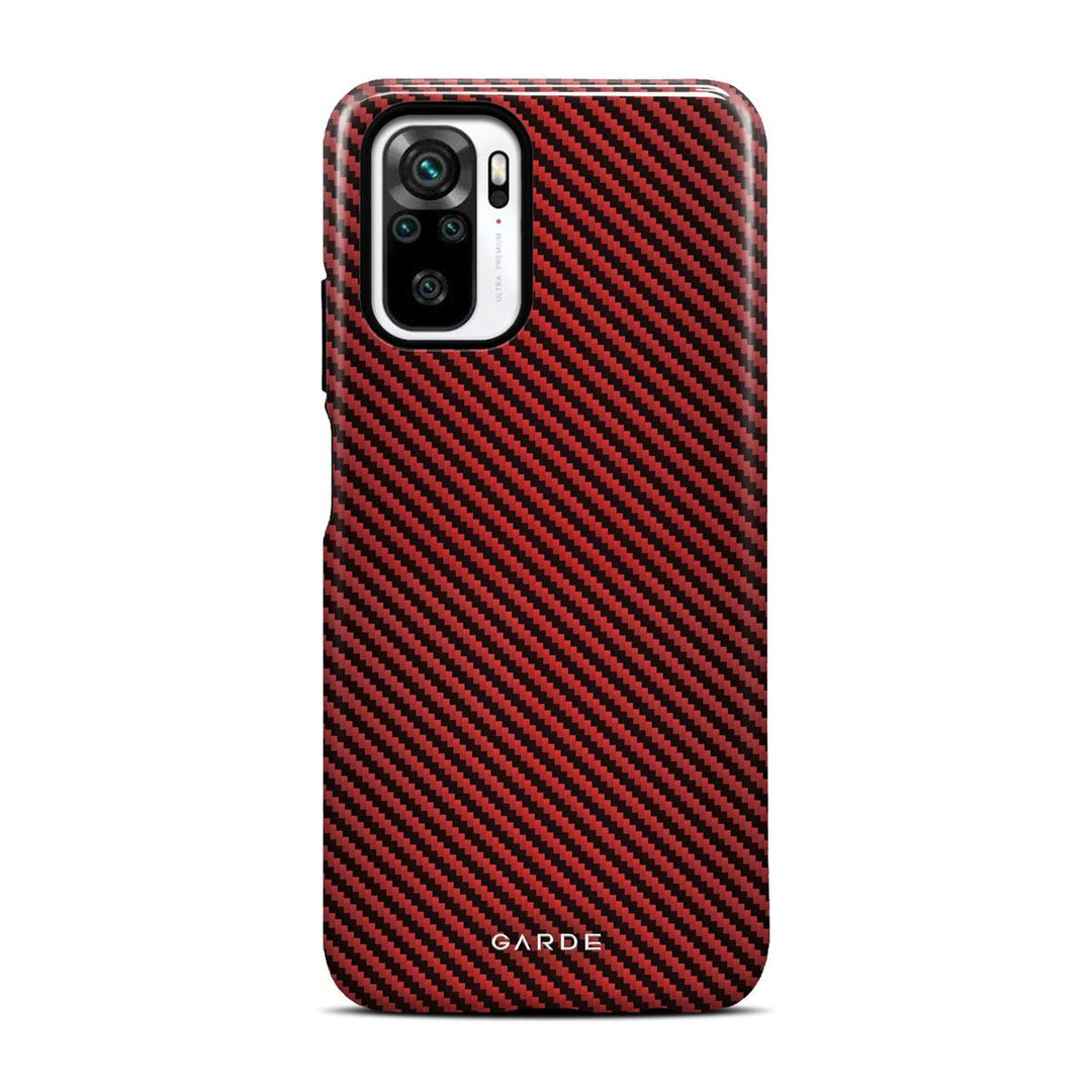 Carbon Red Redmi Note 10s Back Cover - Custom Printed Phone Case by Garde