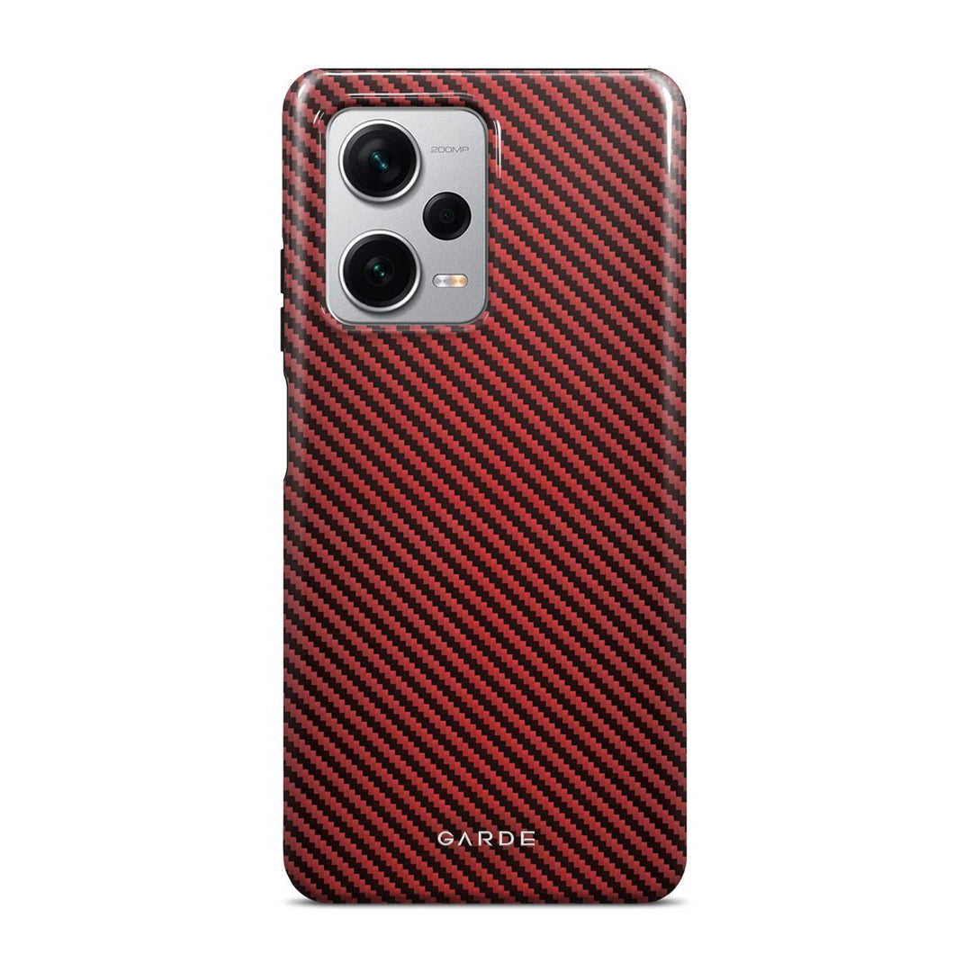 Carbon Red Redmi Note 12 Pro+ 5G Back Cover - Custom Printed Phone Case by Garde