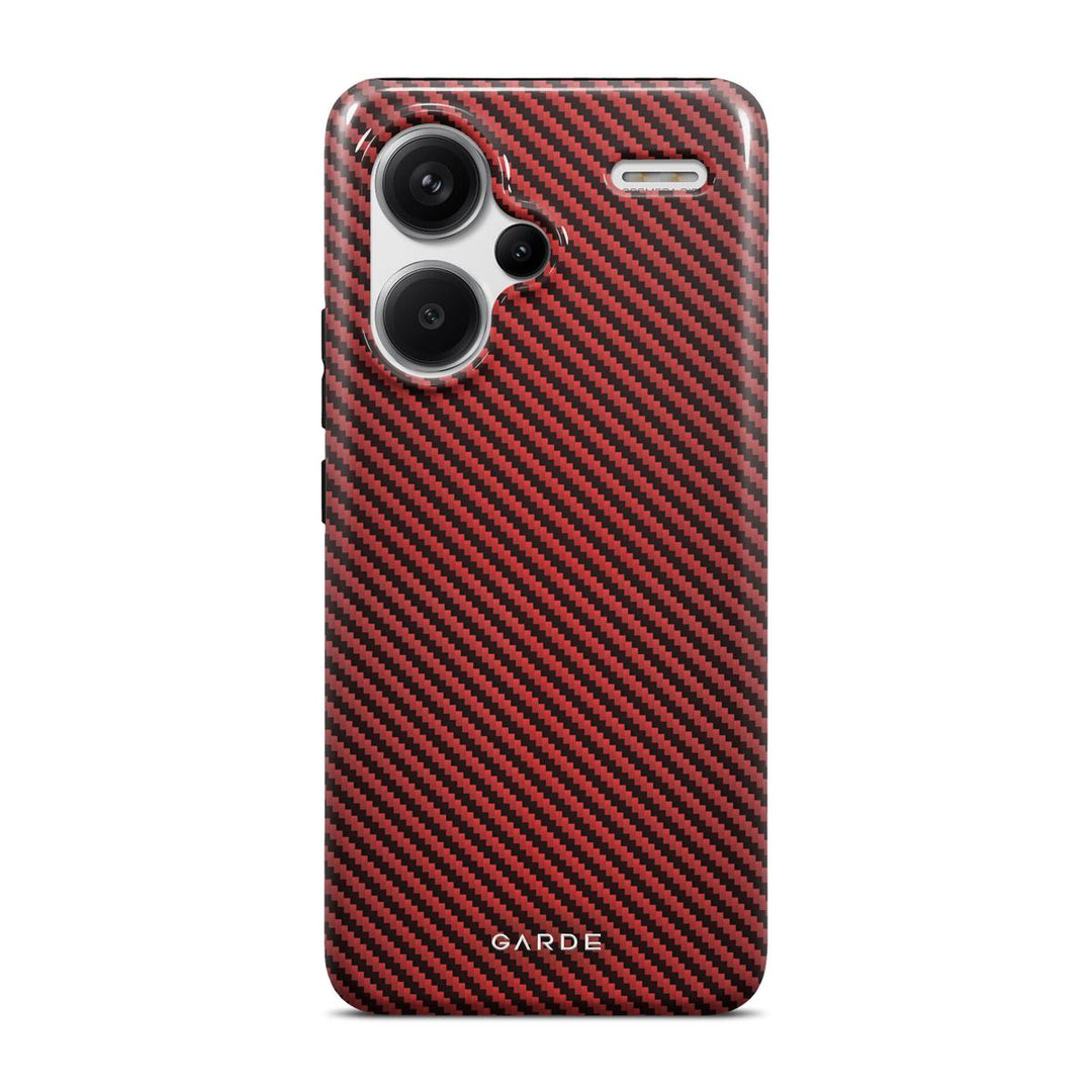 Carbon Red Redmi Note 13 Pro+ 5G Back Cover - Custom Printed Phone Case by Garde