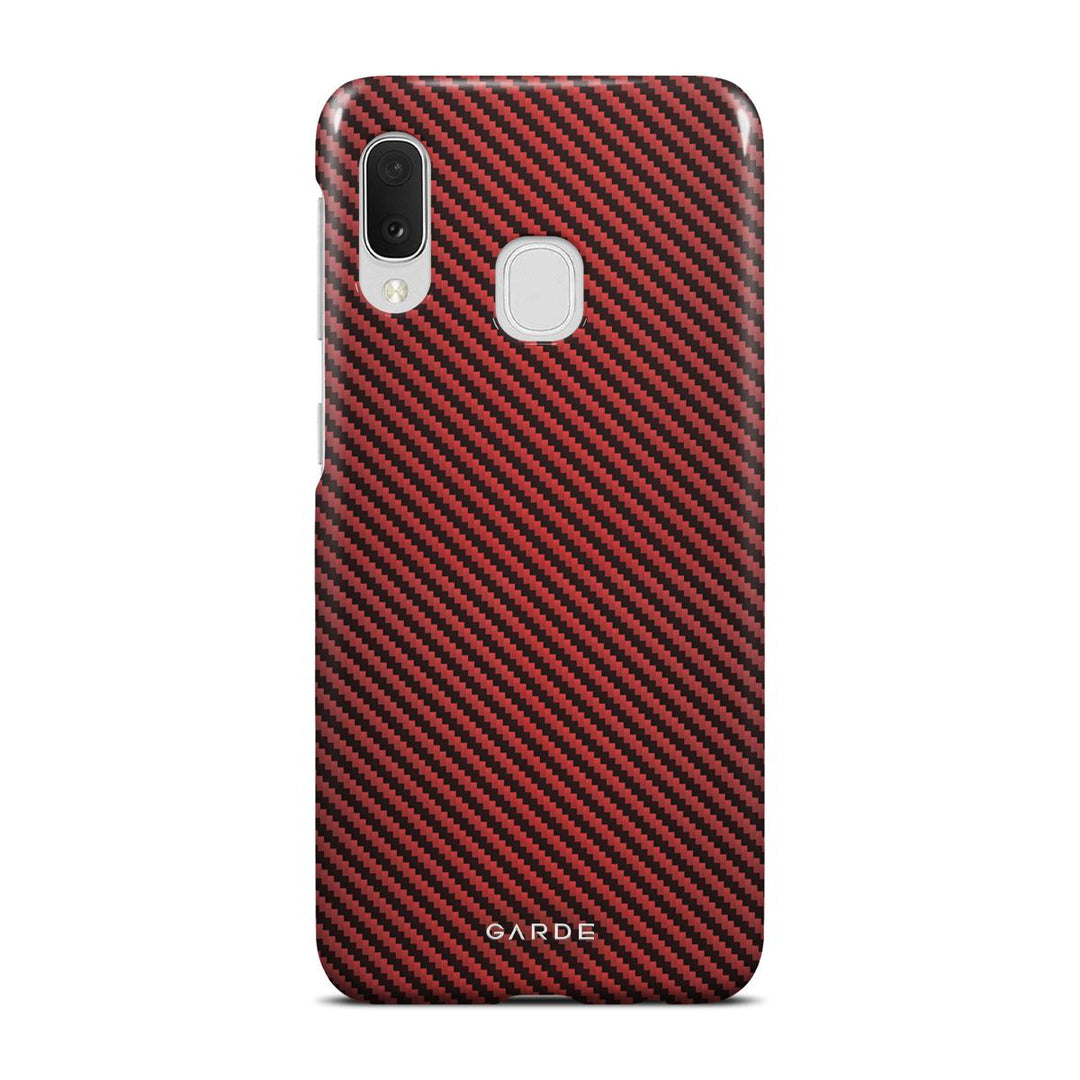 Carbon Red Samsung A20E Back Cover - Custom Printed Phone Case by Garde