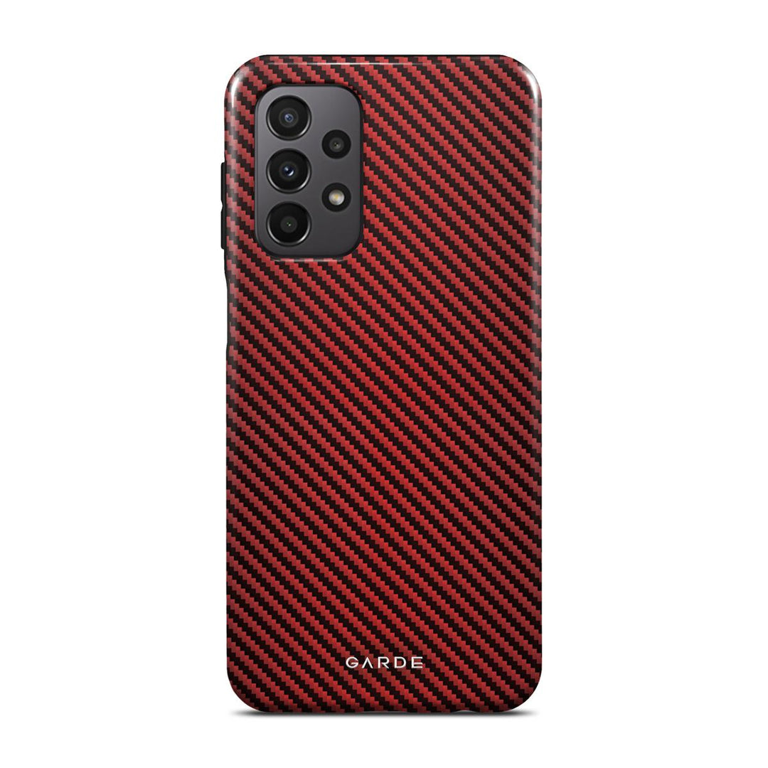 Carbon Red Samsung A23 4G / 5G Back Cover - Custom Printed Phone Case by Garde