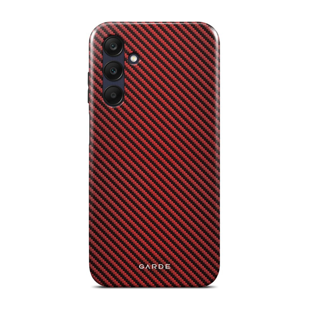 Carbon Red Samsung A25 5G Back Cover - Custom Printed Phone Case by Garde