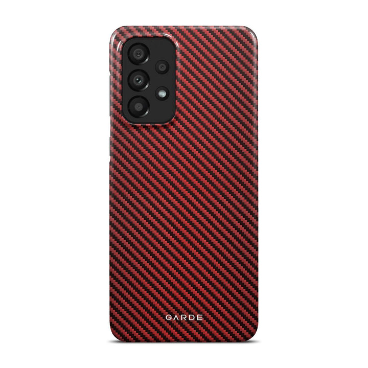 Carbon Red Samsung A33 5G Back Cover - Custom Printed Phone Case by Garde