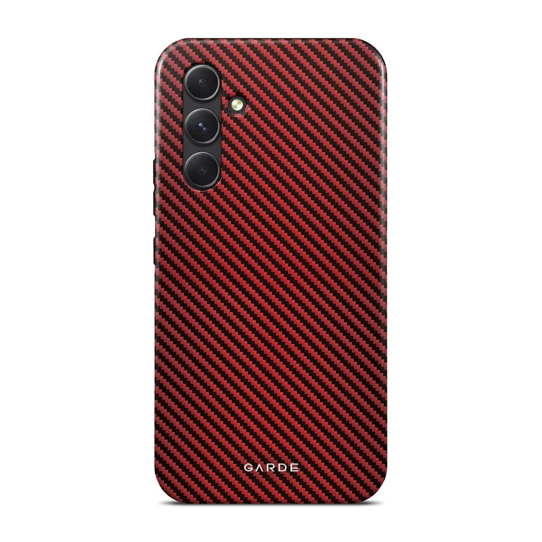 Carbon Red Samsung A54 5G Back Cover - Custom Printed Phone Case by Garde