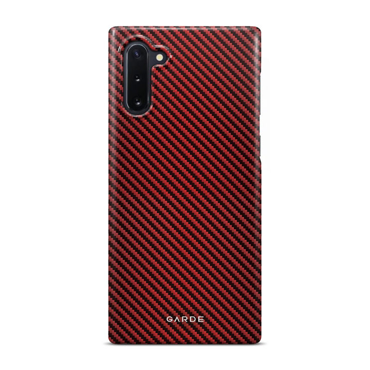 Carbon Red Samsung Note 10 Back Cover - Custom Printed Phone Case by Garde