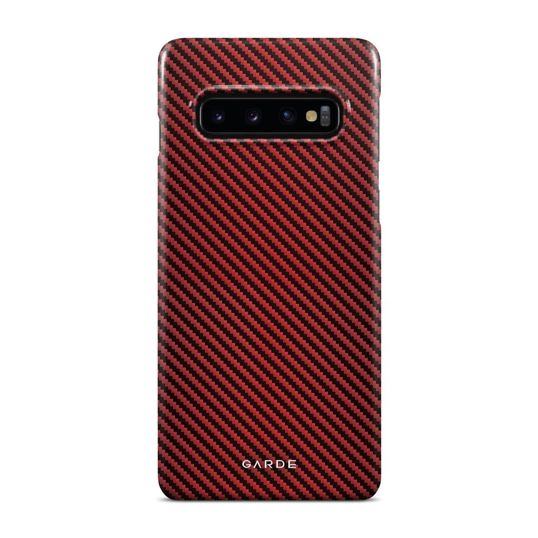 Carbon Red Samsung S10 Back Cover - Custom Printed Phone Case by Garde