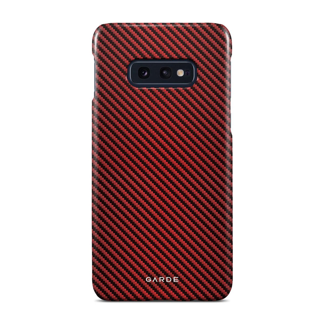 Carbon Red Samsung S10 E Back Cover - Custom Printed Phone Case by Garde