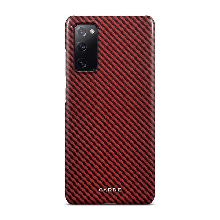 Carbon Red Samsung S20 FE Back Cover - Custom Printed Phone Case by Garde