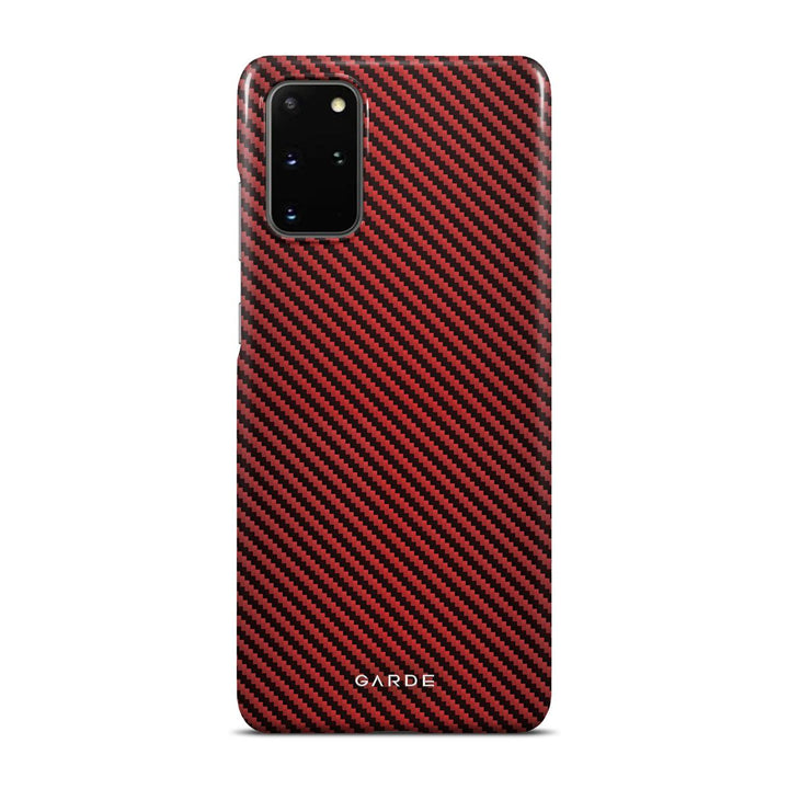 Carbon Red Samsung S20 Plus Back Cover - Custom Printed Phone Case by Garde
