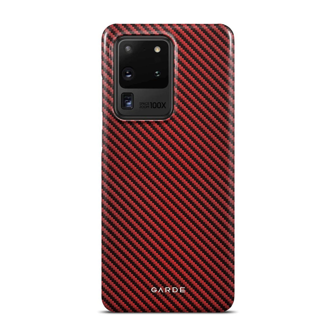 Carbon Red Samsung S20 Ultra Back Cover - Custom Printed Phone Case by Garde