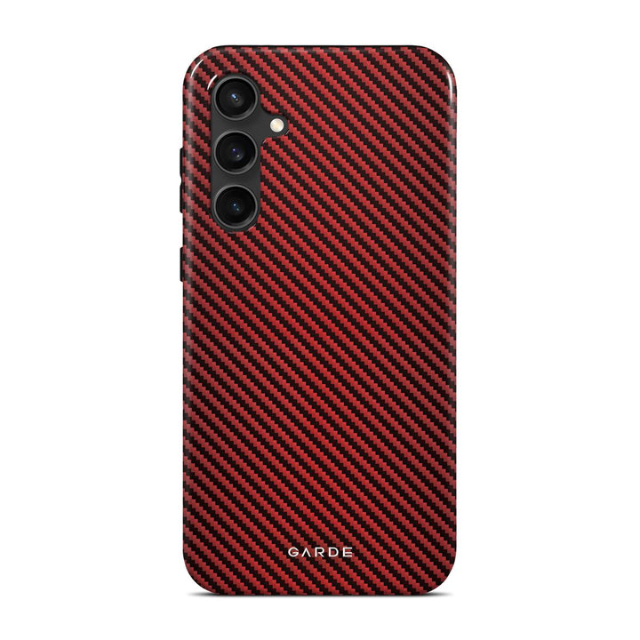Carbon Red Samsung S23 FE Back Cover - Custom Printed Phone Case by Garde