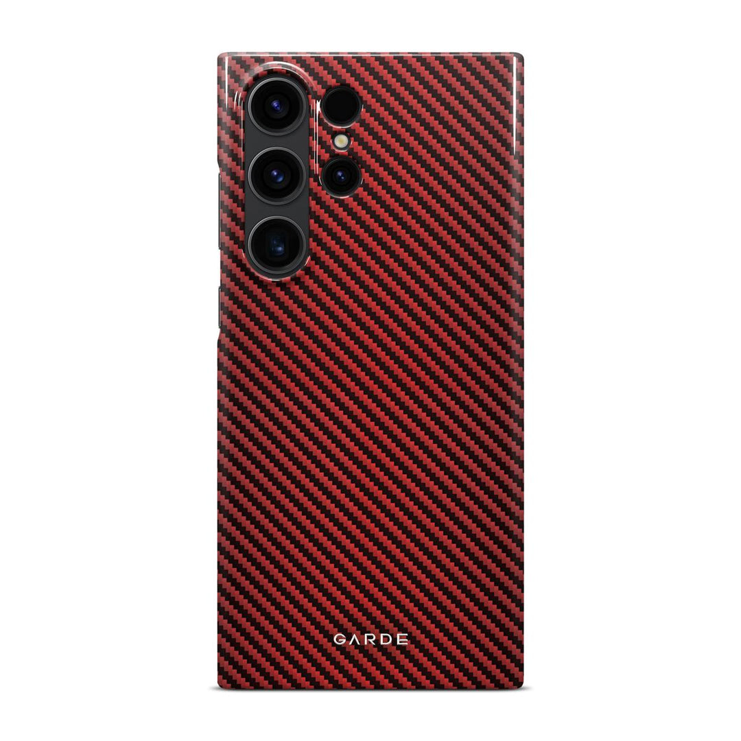 Carbon Red Samsung S23 Ultra Back Cover - Custom Printed Phone Case by Garde
