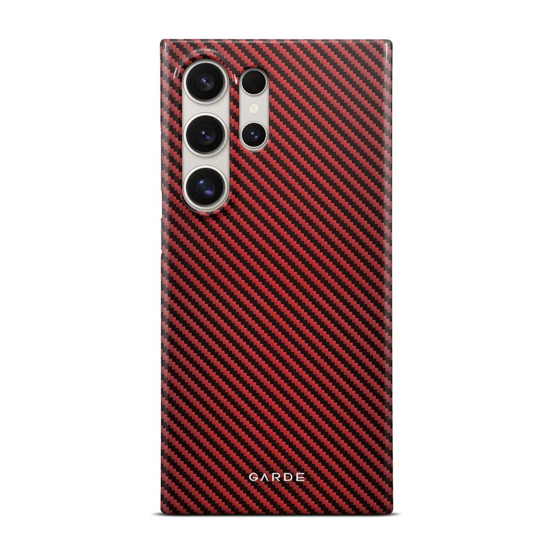 Carbon Red Samsung S24 Ultra Back Cover - Custom Printed Phone Case by Garde