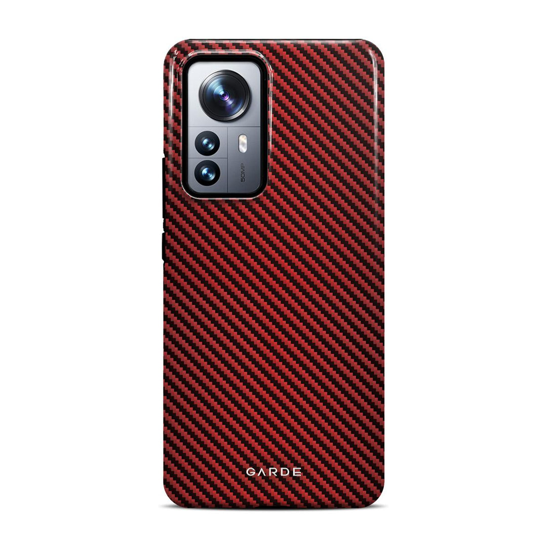 Carbon Red Xiaomi 12 Pro Back Cover - Custom Printed Phone Case by Garde