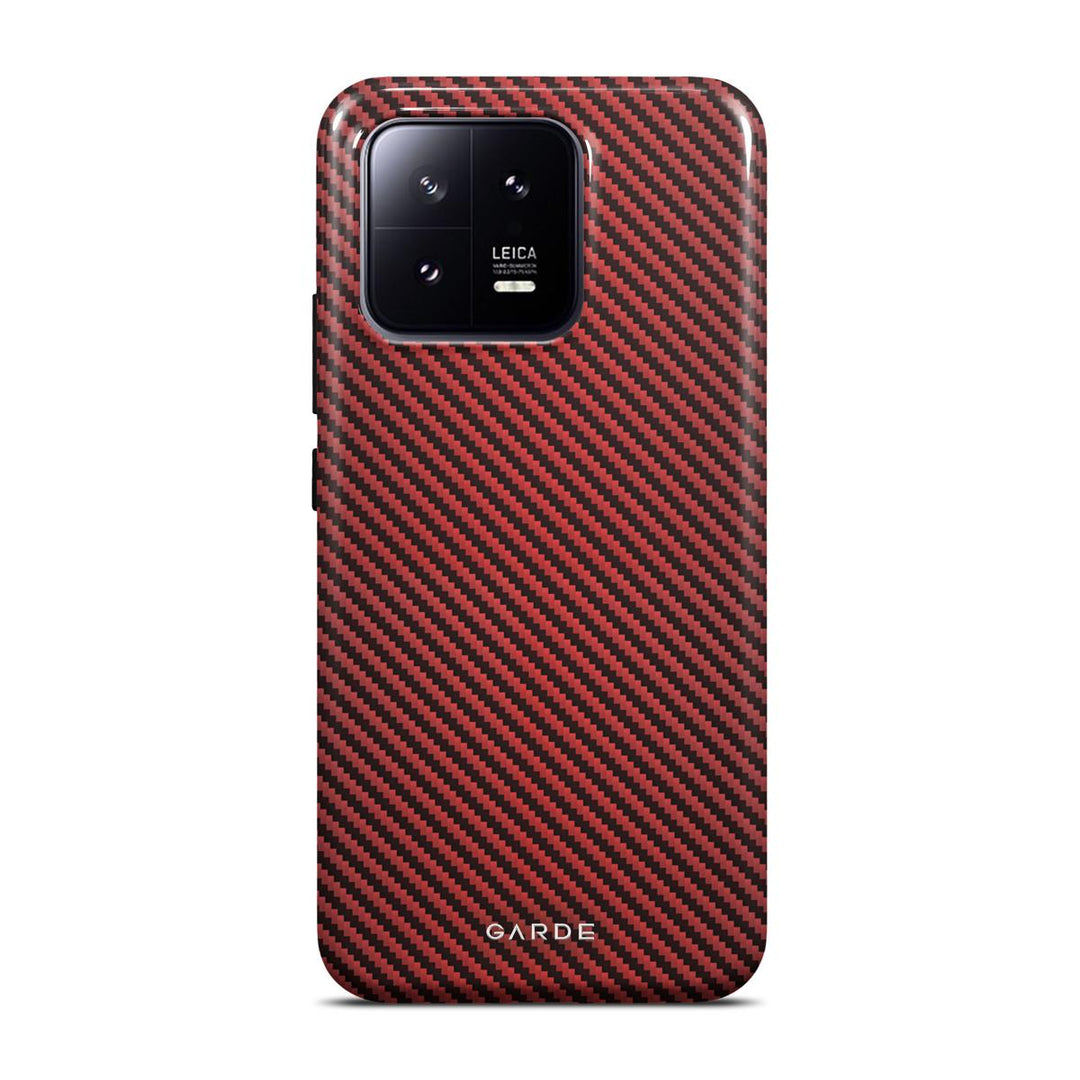 Carbon Red Xiaomi 13 Back Cover - Custom Printed Phone Case by Garde
