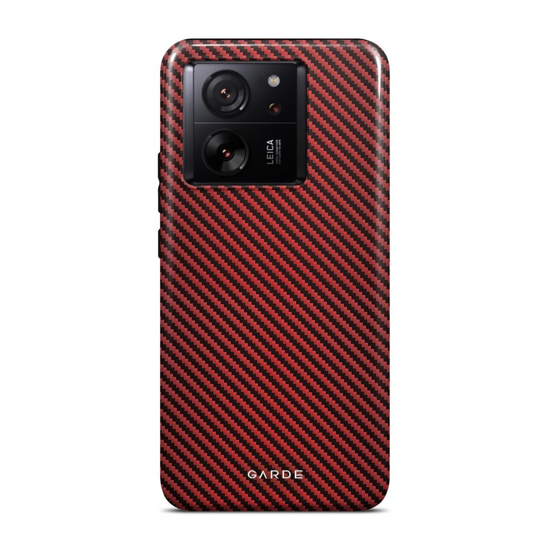Carbon Red Xiaomi 13T / 13T Pro Back Cover - Custom Printed Phone Case by Garde
