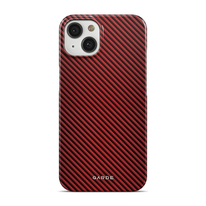 Carbon Red iPhone 13 Back Cover - Custom Printed Phone Case by Garde