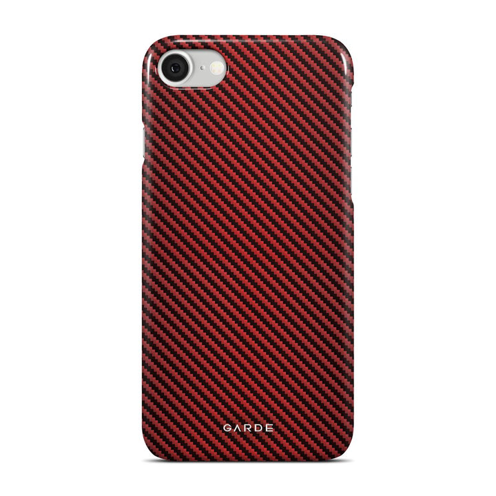 Carbon Red iPhone 7 / 8 Back Cover - Custom Printed Phone Case by Garde