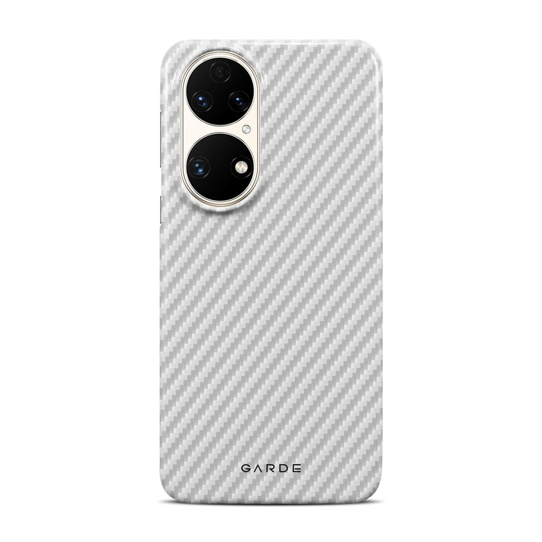 Carbon White Huawei P50 Back Cover - Custom Printed Phone Case by Garde