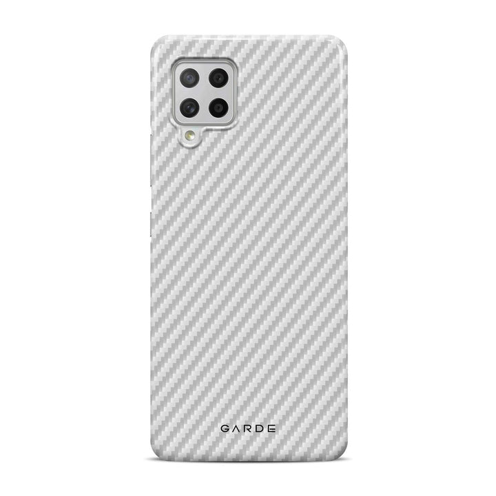 Carbon White Samsung A42 5G Back Cover - Custom Printed Phone Case by Garde