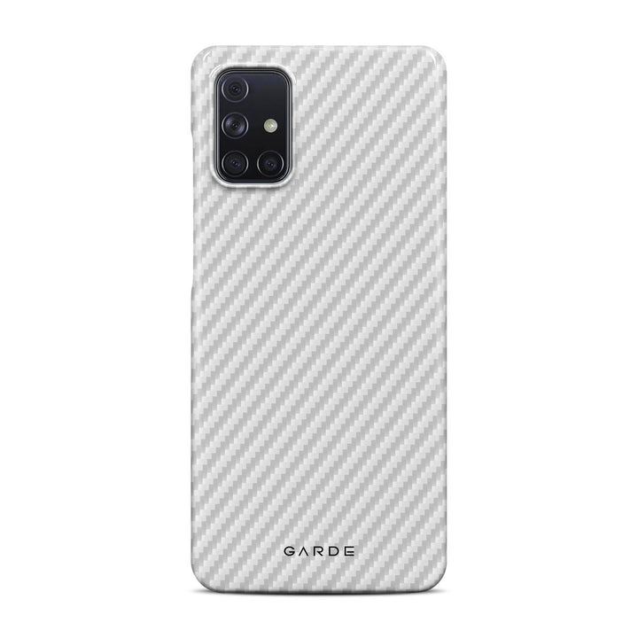 Carbon White Samsung A71 Back Cover - Custom Printed Phone Case by Garde