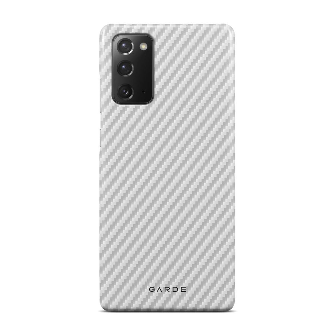 Carbon White Samsung Note 20 Back Cover - Custom Printed Phone Case by Garde