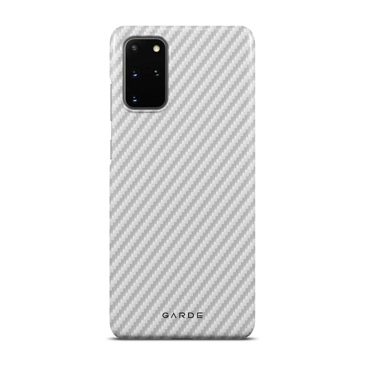 Carbon White Samsung S20 Plus Back Cover - Custom Printed Phone Case by Garde
