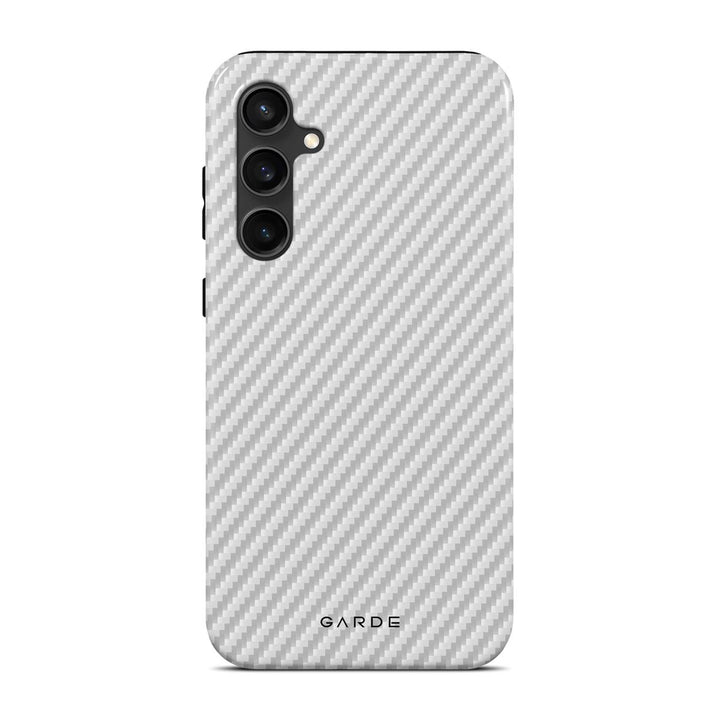 Carbon White Samsung S23 FE Back Cover - Custom Printed Phone Case by Garde