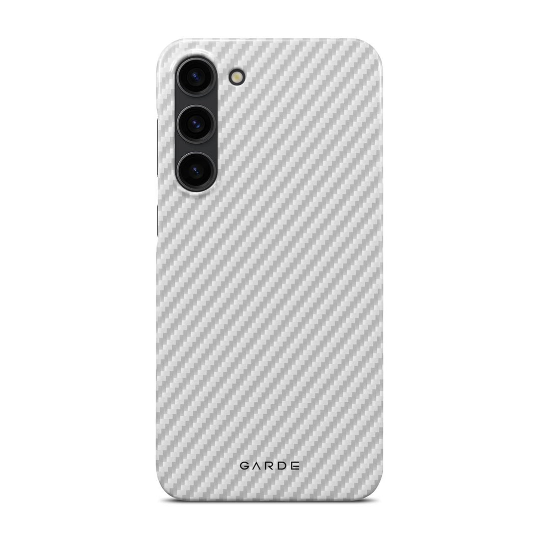Carbon White Samsung S23 Plus Back Cover - Custom Printed Phone Case by Garde