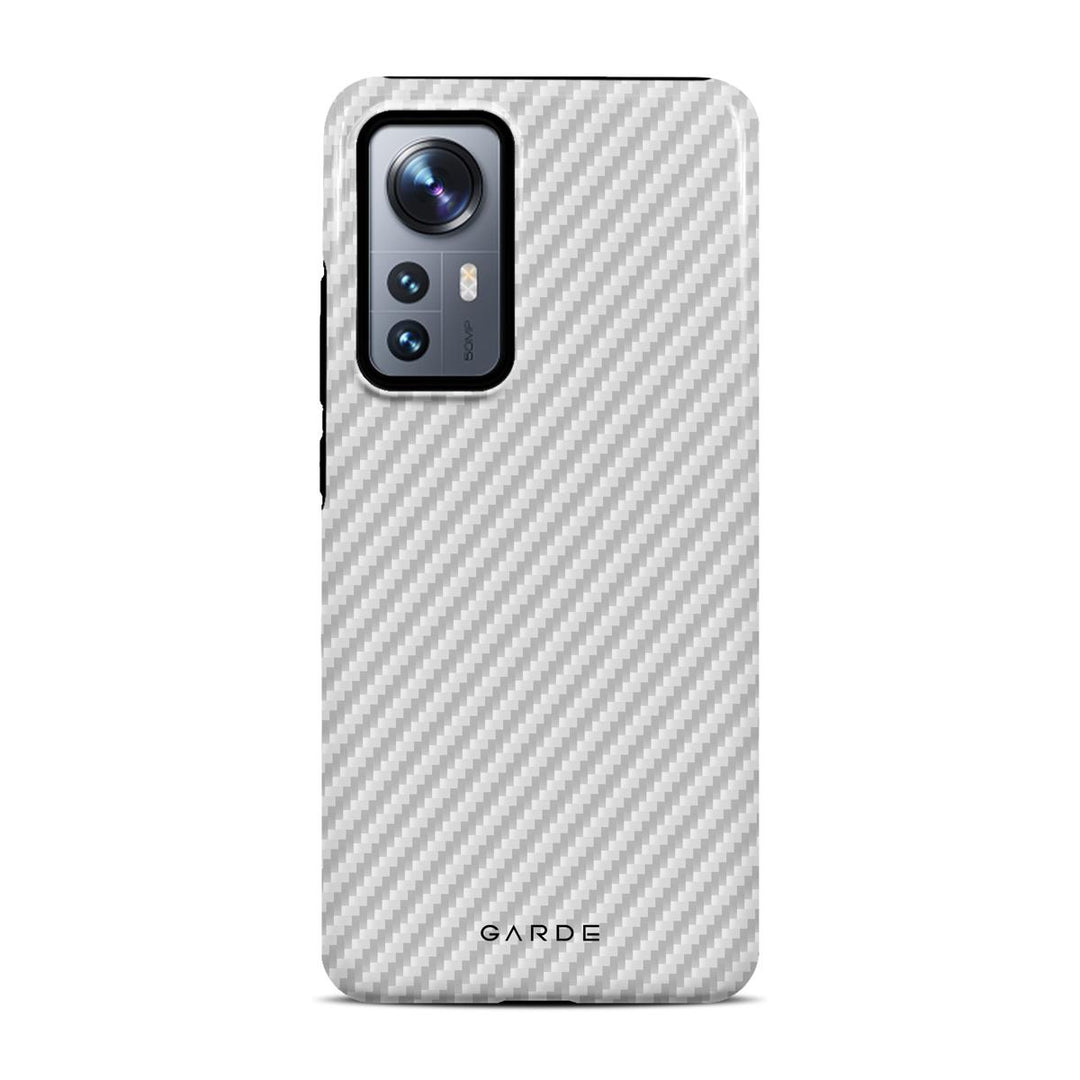 Carbon White Xiaomi 12 / 12x Back Cover - Custom Printed Phone Case by Garde