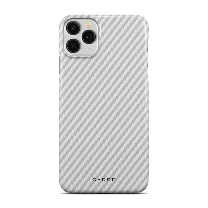 Carbon White iPhone 11 Pro Max Back Cover - Custom Printed Phone Case by Garde