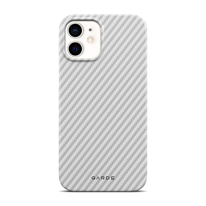 Carbon White iPhone 12 Back Cover - Custom Printed Phone Case by Garde