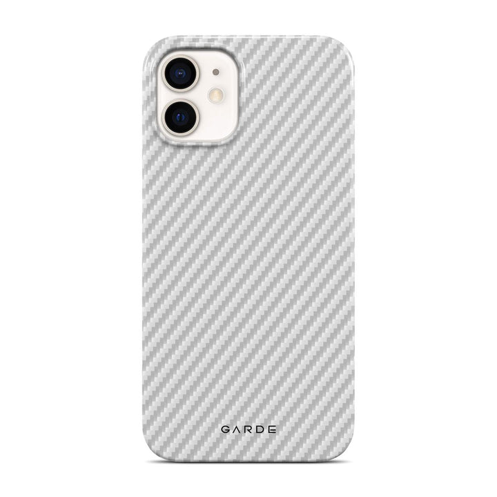 Carbon White iPhone 12 Mini Back Cover - Custom Printed Phone Case by Garde