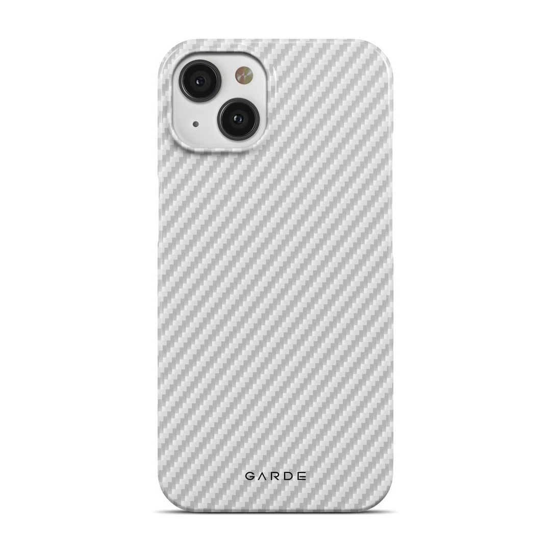 Carbon White iPhone 13 Back Cover - Custom Printed Phone Case by Garde