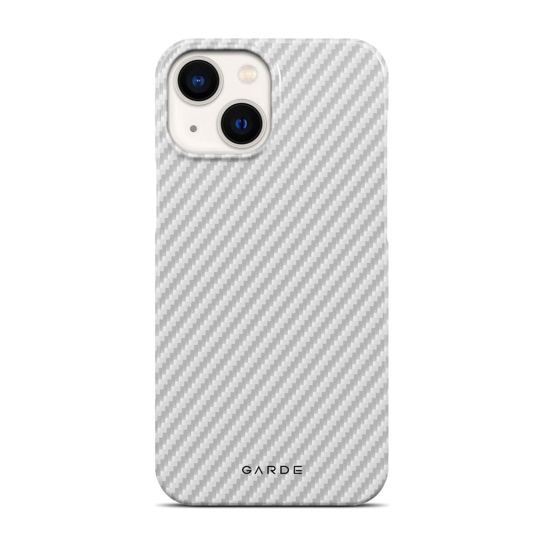 Carbon White iPhone 13 Mini Back Cover - Custom Printed Phone Case by Garde