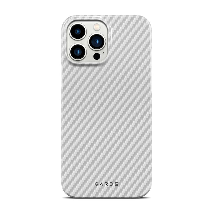Carbon White iPhone 13 Pro Max Back Cover - Custom Printed Phone Case by Garde