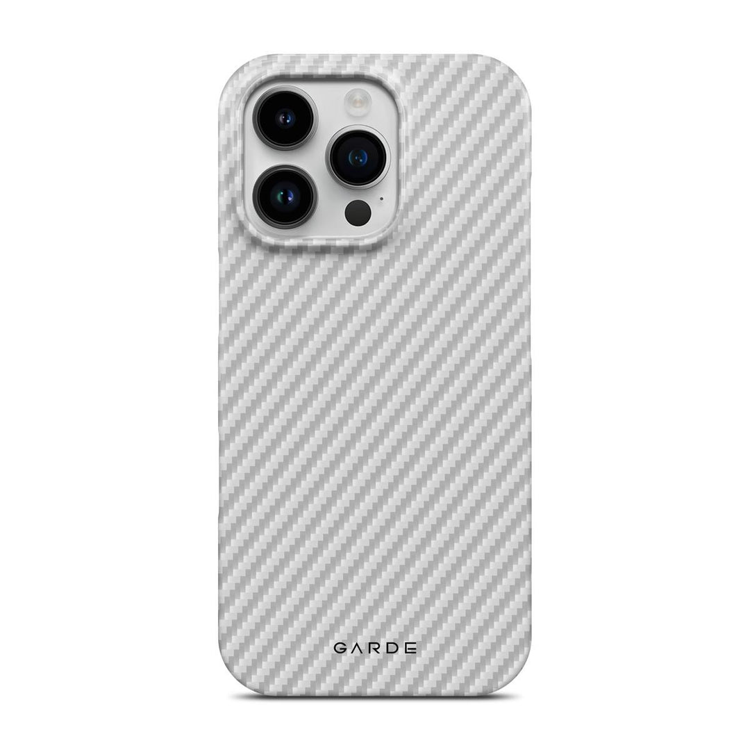 Carbon White iPhone 16 Pro Back Cover - Custom Printed Phone Case by Garde