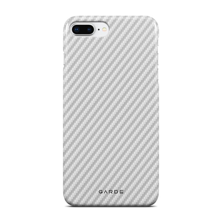 Carbon White iPhone 7 Plus / 8 Plus Back Cover - Custom Printed Phone Case by Garde