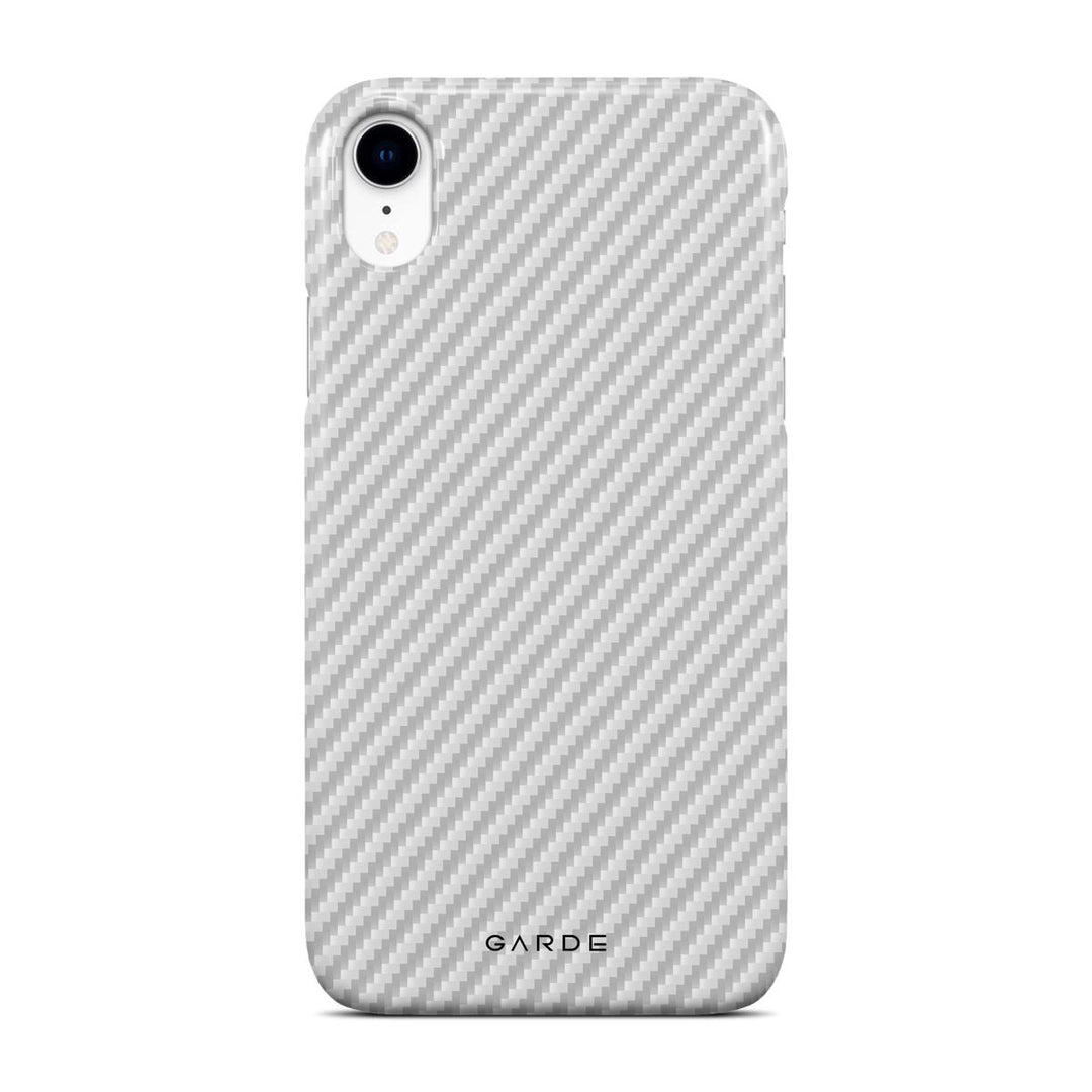 Carbon White iPhone XR Back Cover - Custom Printed Phone Case by Garde