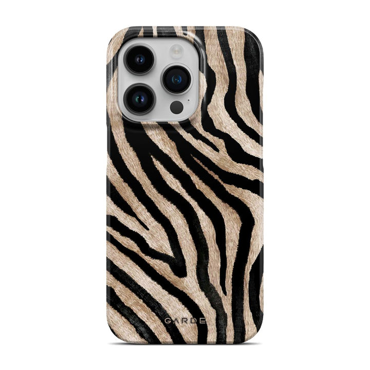 Golden Zebra iPhone 14 Pro Back Cover - Custom Printed Phone Case by Garde