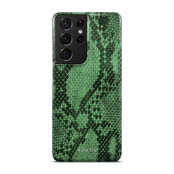 Python Green Samsung S21 Ultra Back Cover - Custom Printed Phone Case by Garde